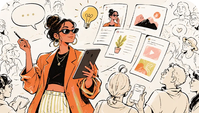 Authors standing out in the AI era illustration